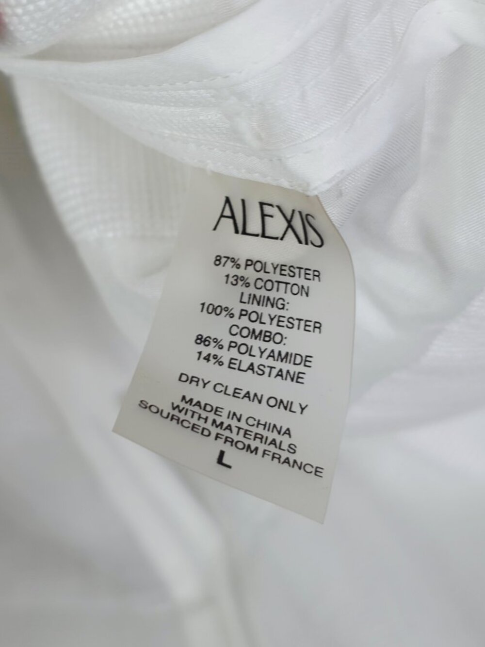 Alexis Fione Dress White Raffia Fringe Strapless‎ Mini Size L - Picture 9 of 14